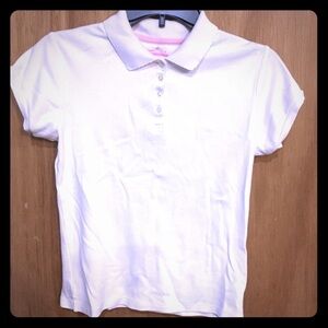 Nautica White polo girl size L (12/14)